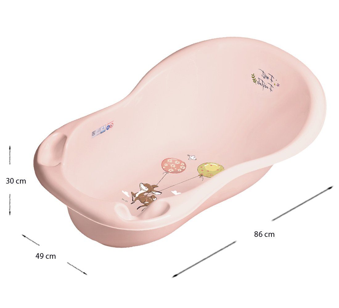 Tega-Baby Babybadewanne 1A Set FOREST + Ständer Grau - Babybadeset Wanne Pflege Baden, (Made in Europe Spar Set), ** Babybadewanne + Ständer **