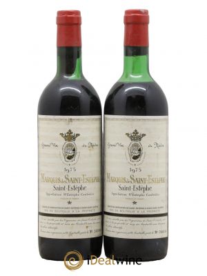 Marquis de Saint Estèphe  1975 - Lot de 2 Bouteilles