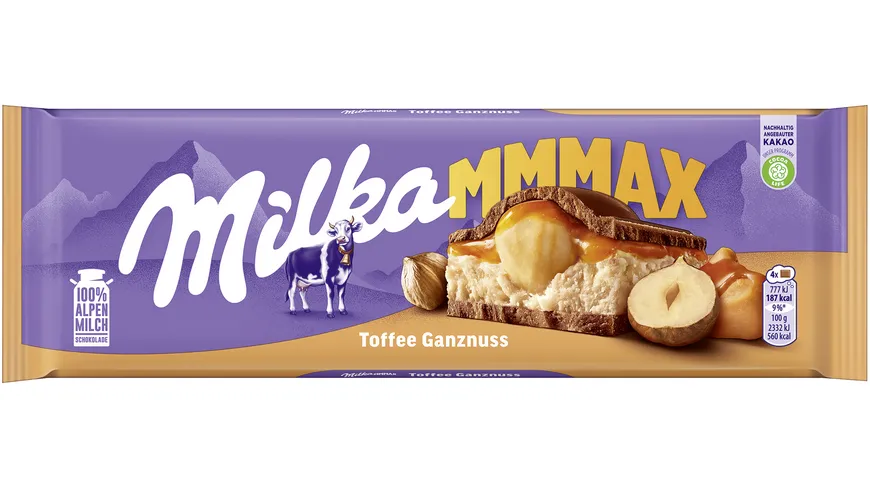 Milka Schokoladentafel Toffee Ganznuss MMMAX 300 g