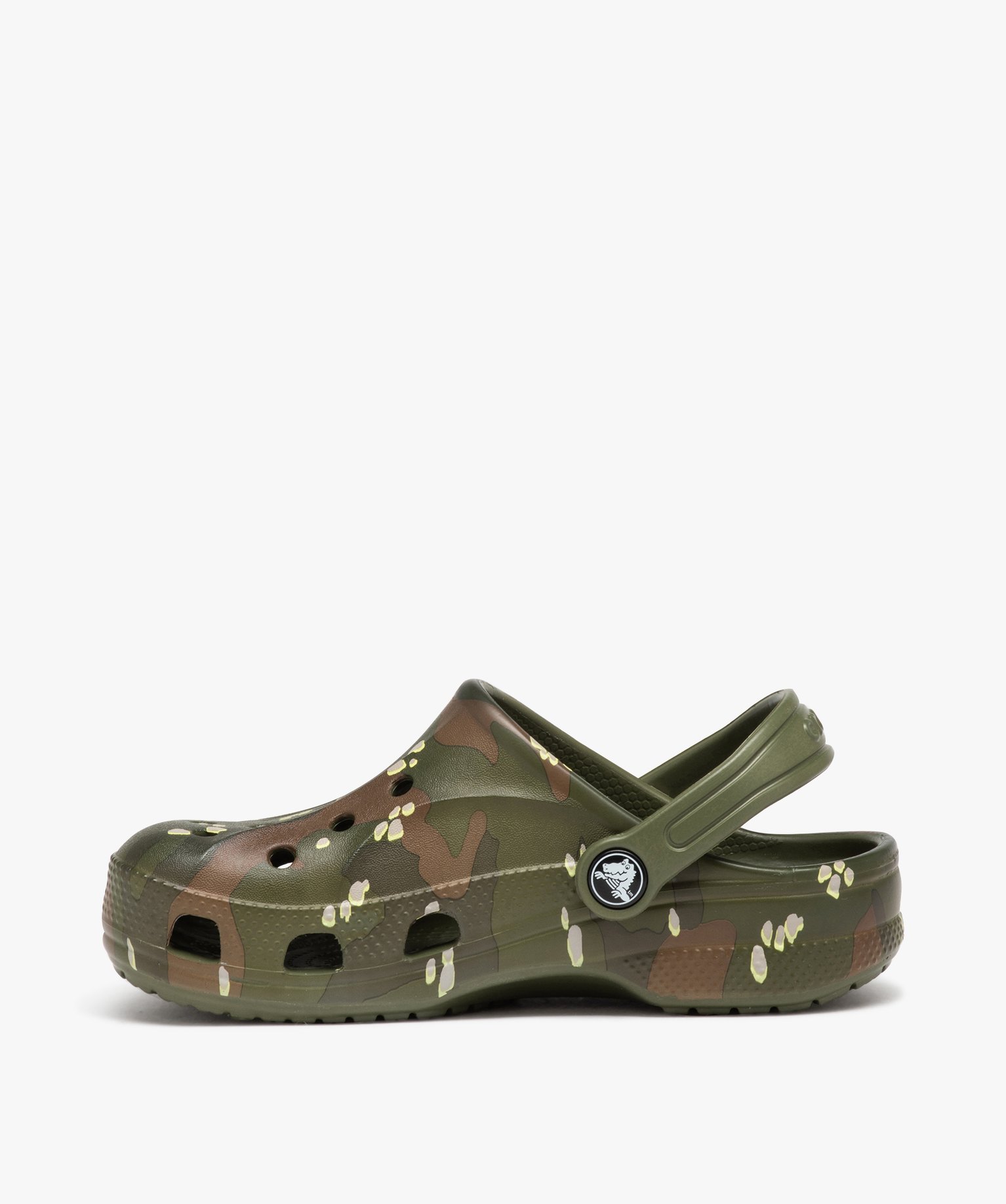 Sabots souples plage Garçon dessus militaire perforé - Crocs kaki | GEMO