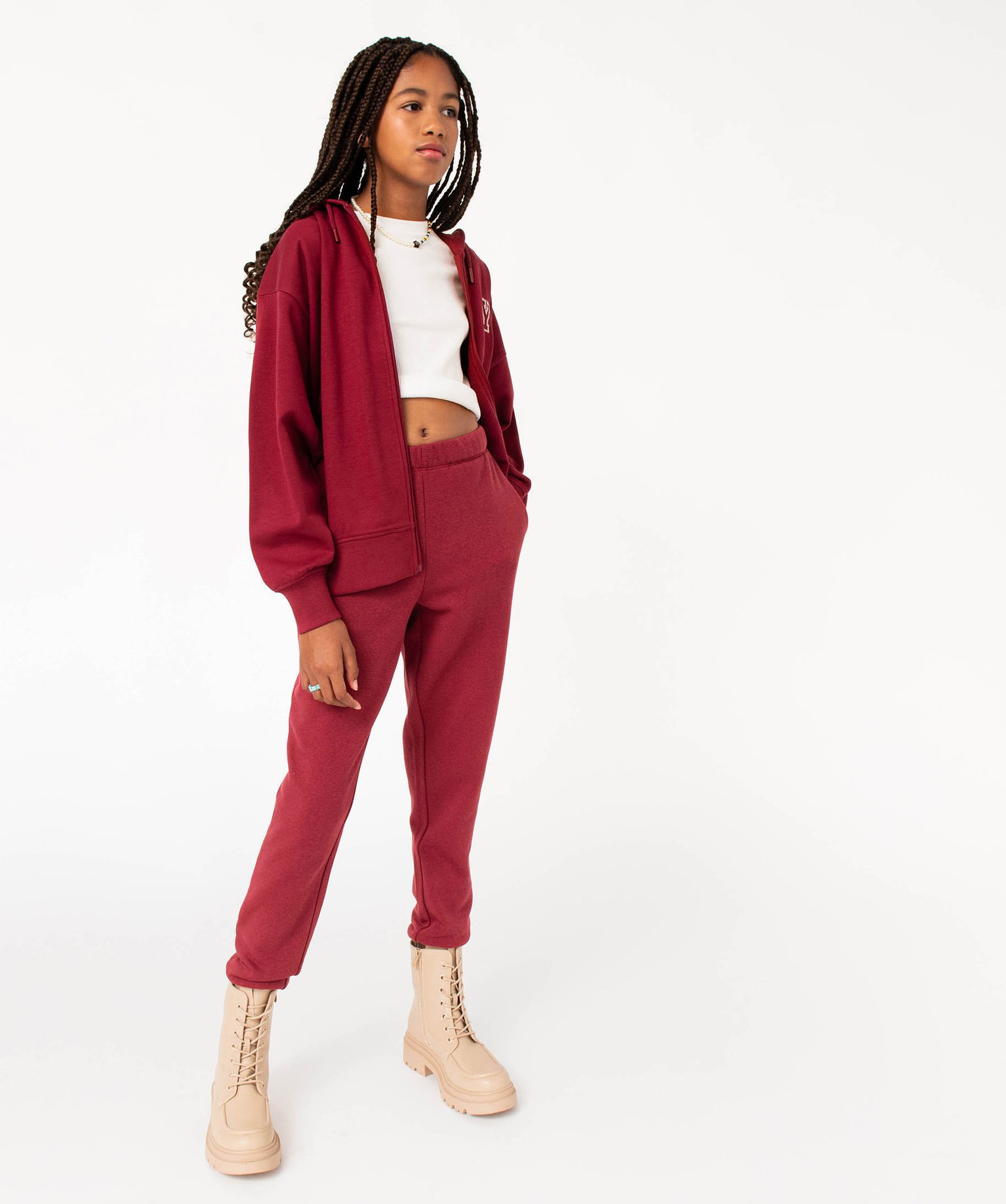 Tee-shirt fille en maille ctelée à manches courtes blanc | GEMO