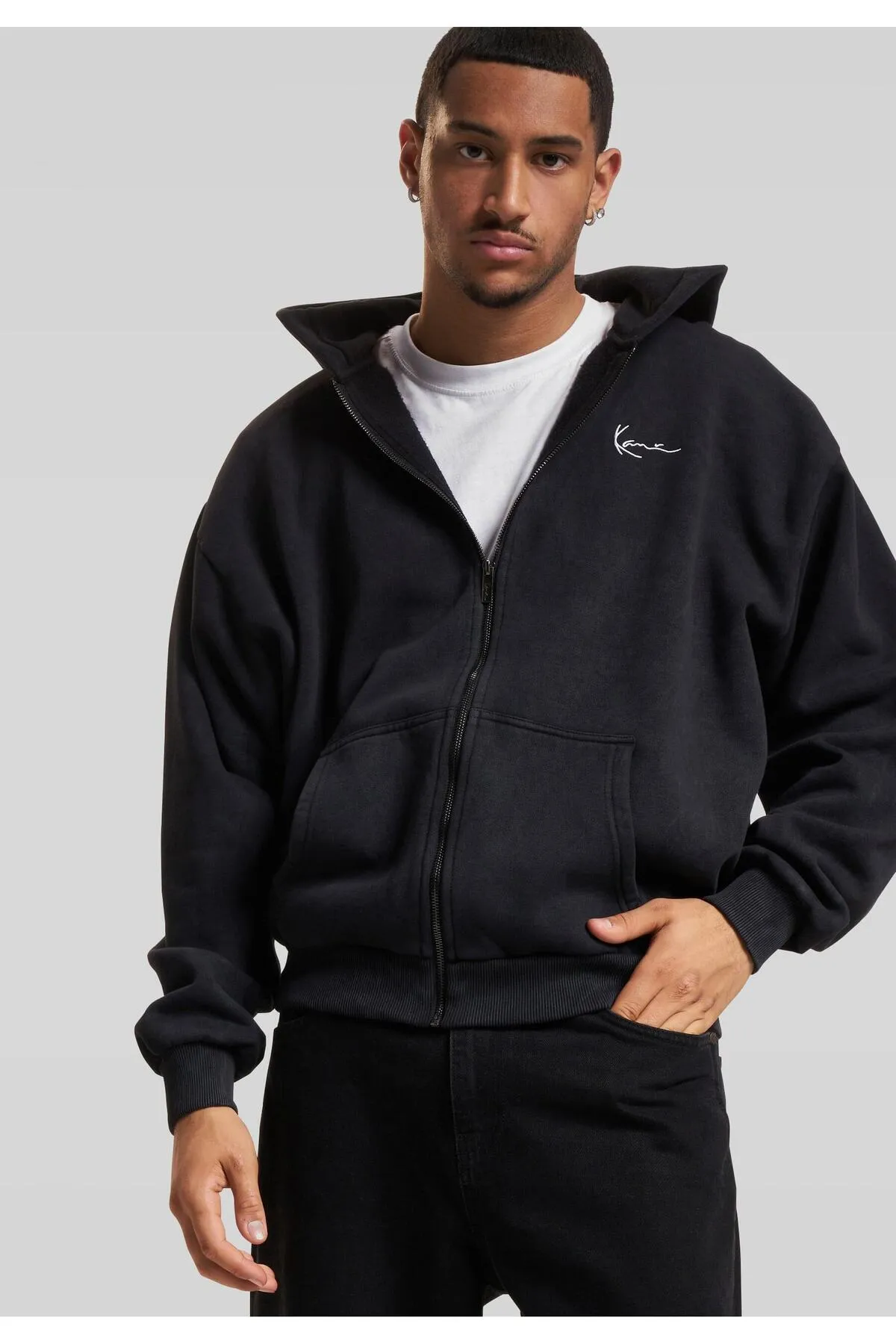 KARL KANI  Sweatshirt - Schwarz - Relaxed Fit