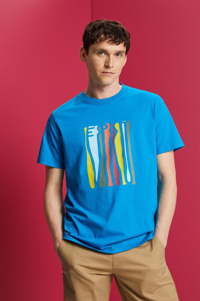 Bedrucktes Jersey-T-Shirt, 100 % Baumwolle