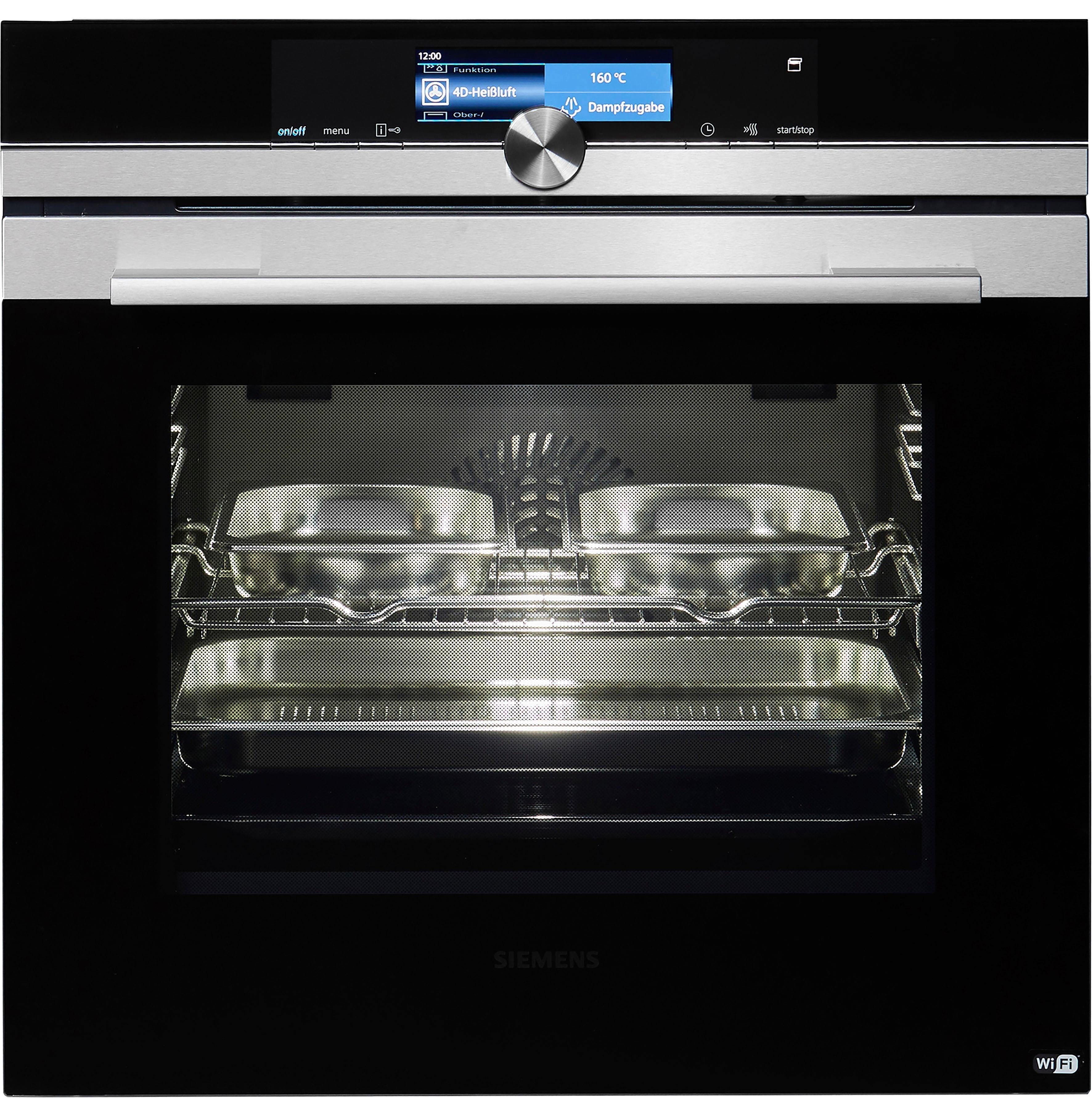 SIEMENS Dampfbackofen HS658GXS7, mit 3-fach-Teleskopauszug, ecoClean Plus