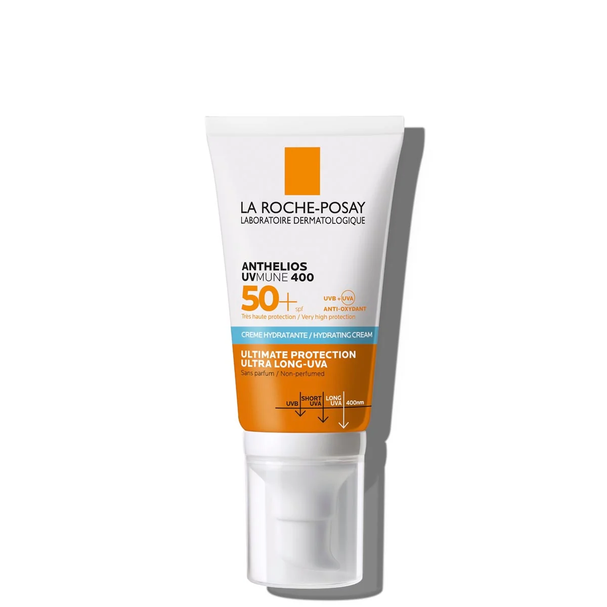 Anthelios UVMune 400 Invisible Fluid SPF50+ parfymfri - Högskyddande solskyddsmedel för ansiktet.