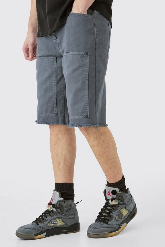 Tall lockere Twill Cargo-Shorts