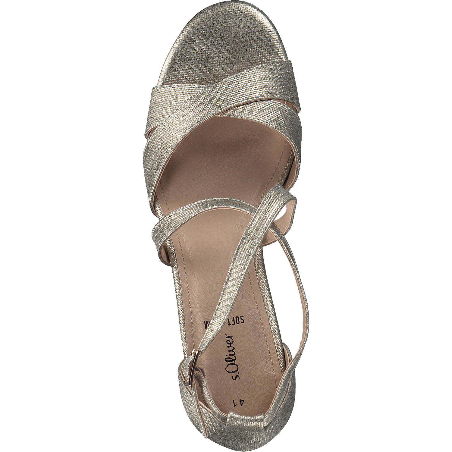 s. Oliver 28304, Plateau-Sandaletten, Damen, CHAMPAGNE