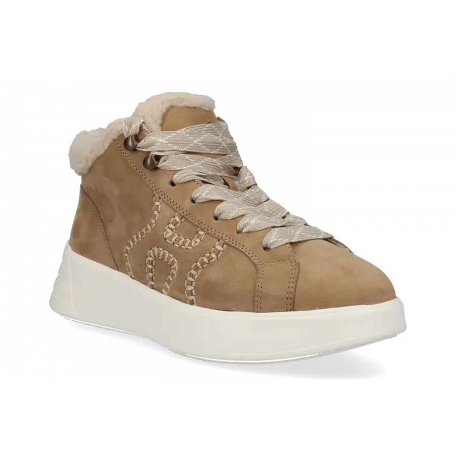 Hogan - Sneaker high REBEL Veloursleder - beige
