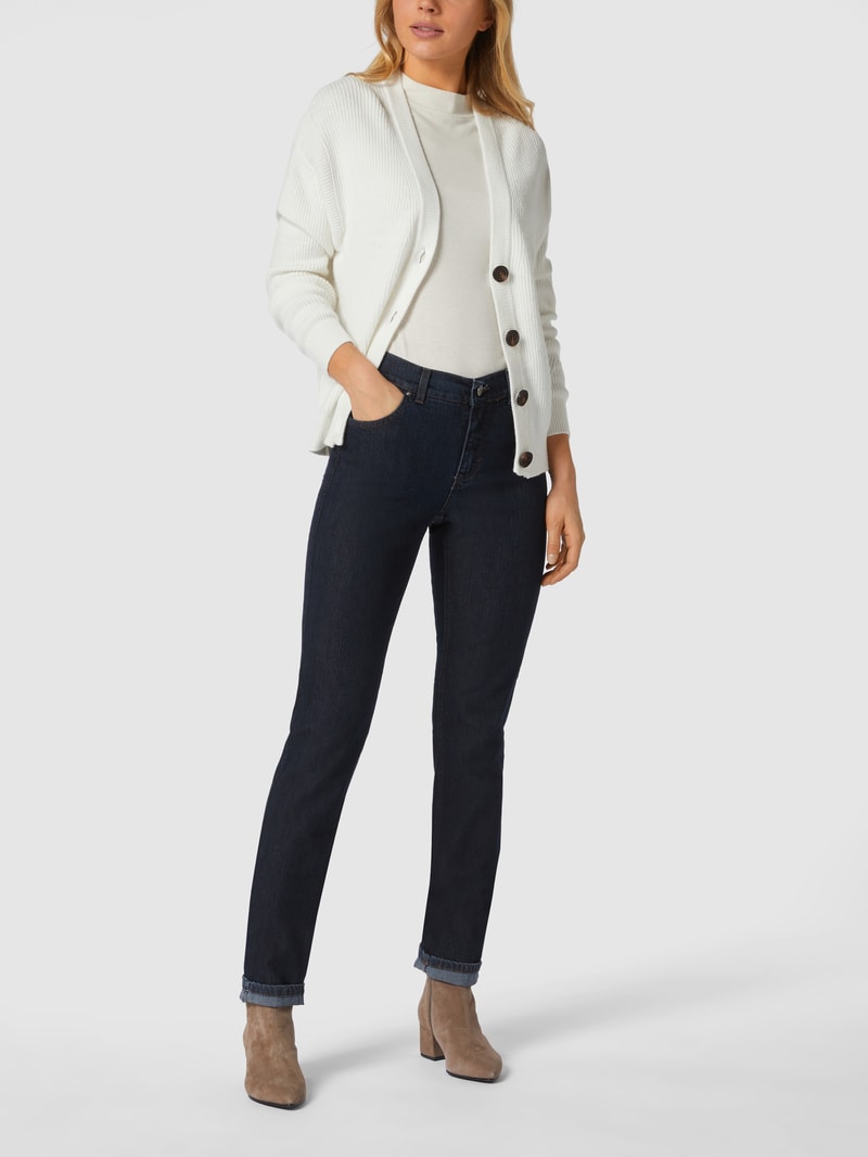 Jeans mit Stretch-Anteil in marineblau