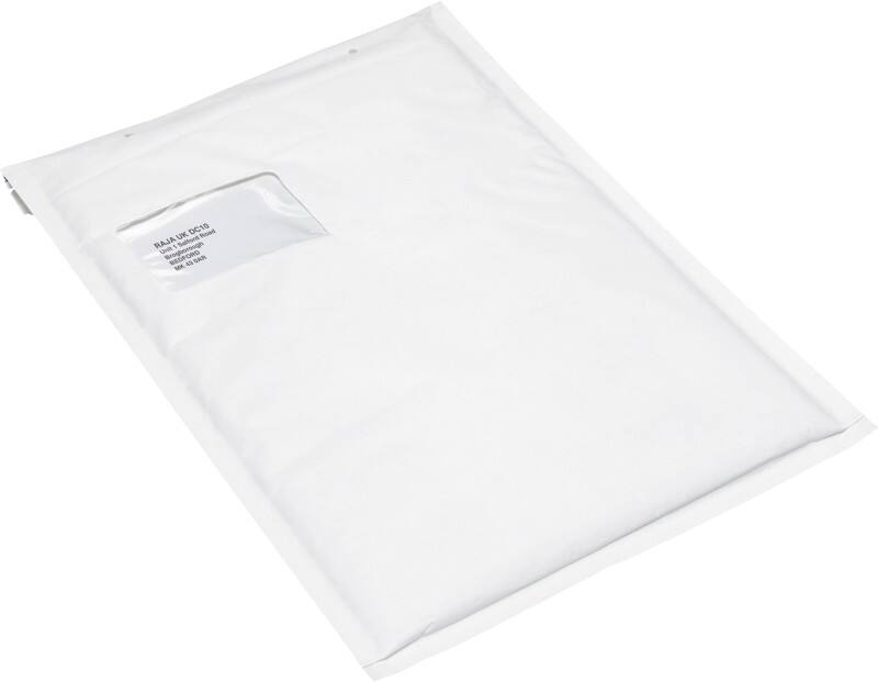 RAJA Luftpolster-Luftpolster-Versandtaschen Kraftpapier, PE (Polyethylen) Folie Weiß Mit Fenster 175 (B) x 265 (H) mm Verschlusslasche 78 g/m² 100 Stück