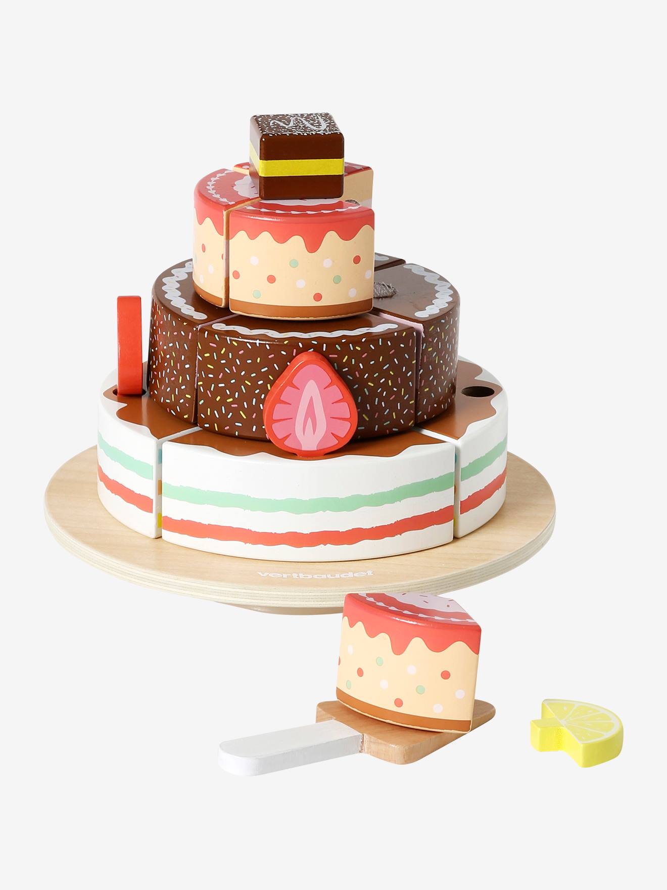 Vertbaudet Kinder Obsttorte aus Holz FSC - weiß