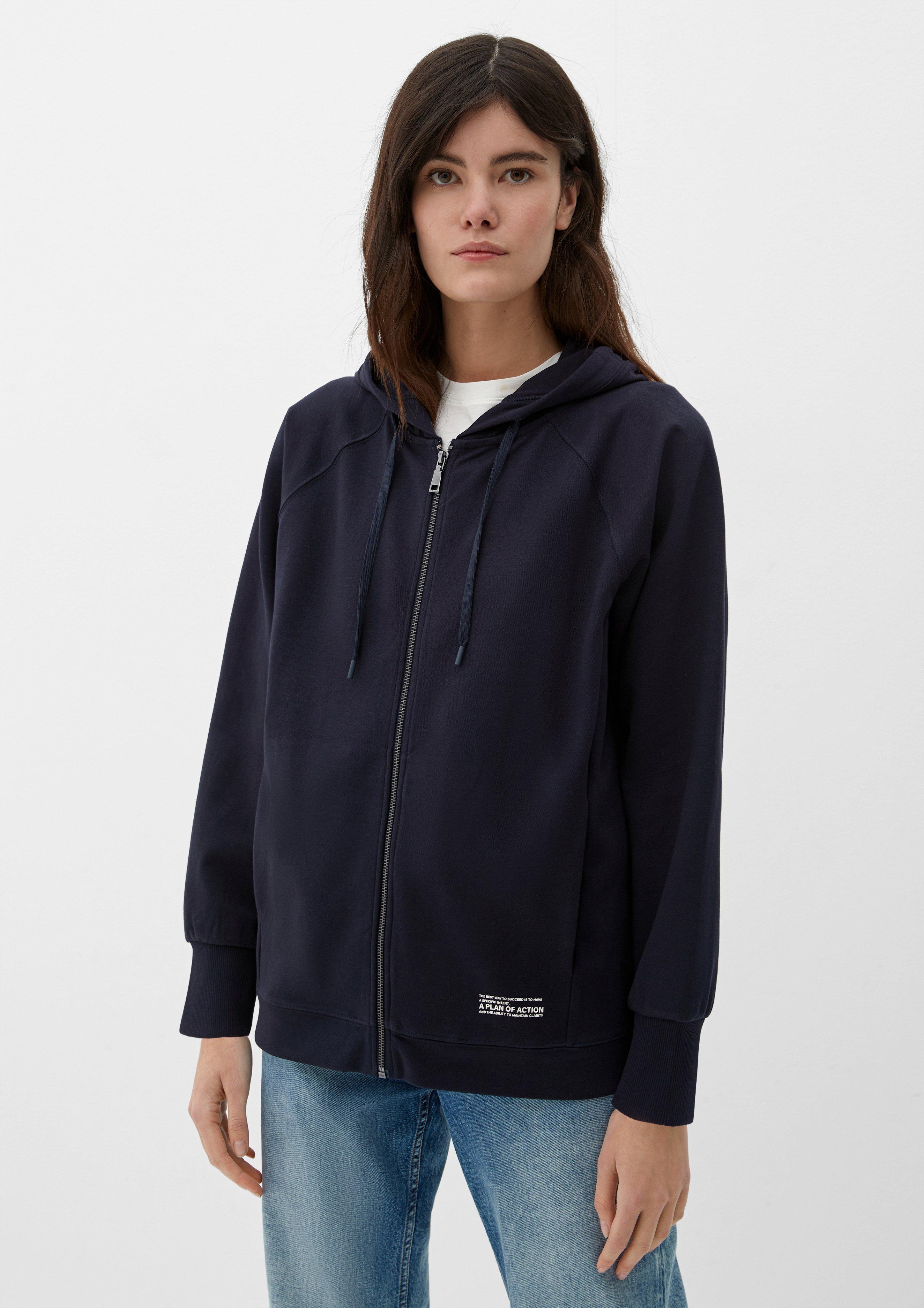 Kapuzen-Sweatjacke mit Backprint  2126255-5959