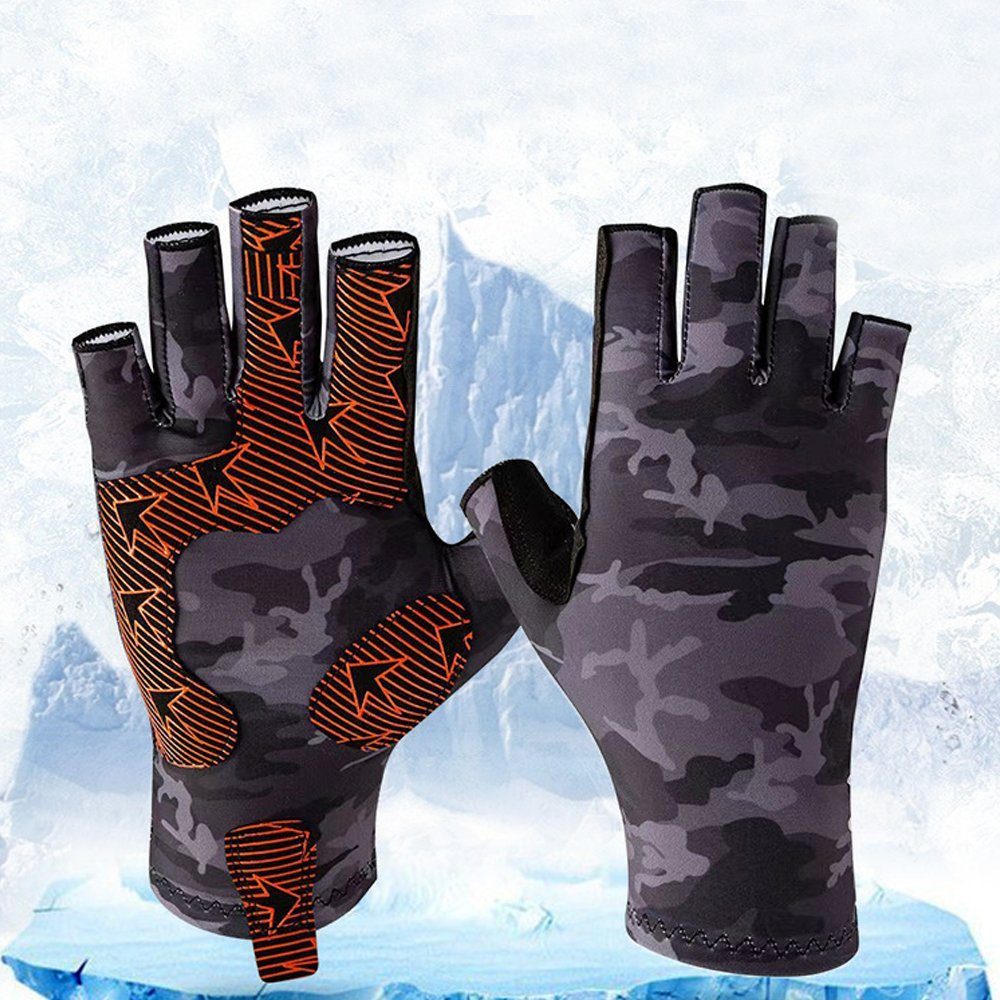 Fokelyi Angelhandschuhe Handschuhe,Halbfinger Angelhandschuhe,Fahrradhandschuhe