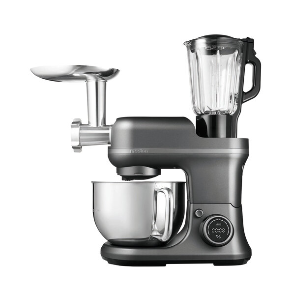 Küchenmaschine Digital, mit Eisschüssel, 4 in 1, titan (MD 18440)