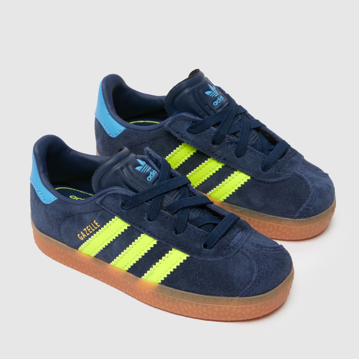 adidas marinblå multifärgade Gazelle-sneakers för småbarn