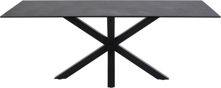 ACTONA GROUP Esstisch Hanna, mit einer schwarzen Keramik-Optik Tischplatte, Breite 200 cm