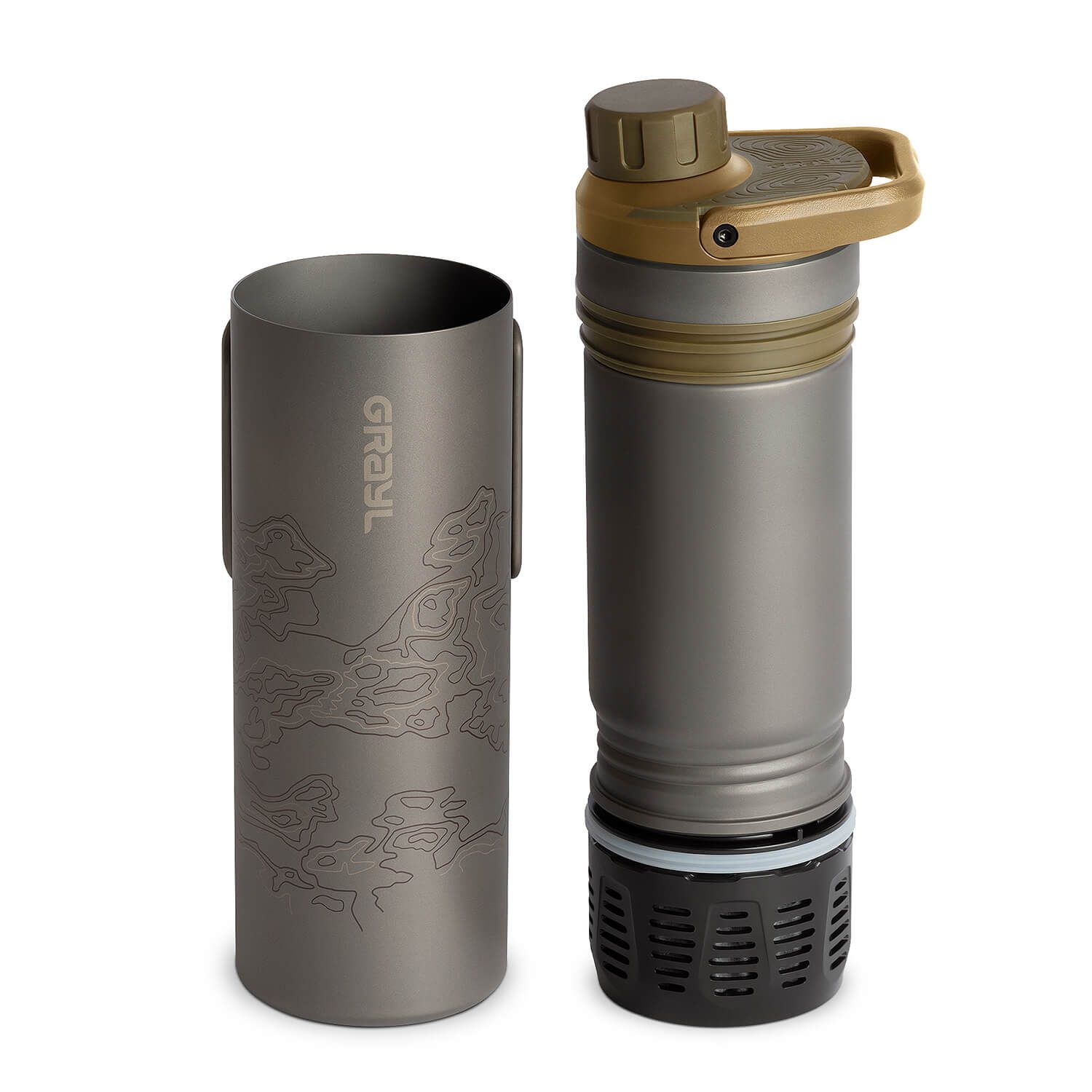 Titanium UltraPress Purifier Trinkflasche