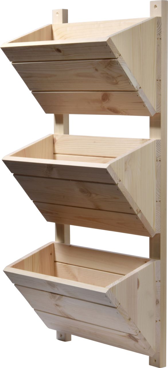 dobar 3-stufiges Wand-Pflanzbeet, Natur