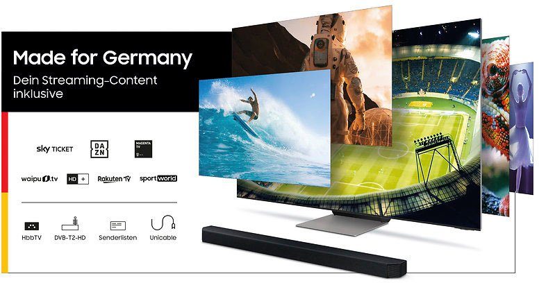 Samsung Premium GQ85QN900AT QLED-Fernseher (214 cm/85 Zoll, 8K, Smart-TV, HDR 4000,Neo Quantum 8K,Quantum Matrix Technologie Pro,Infinity Screen)