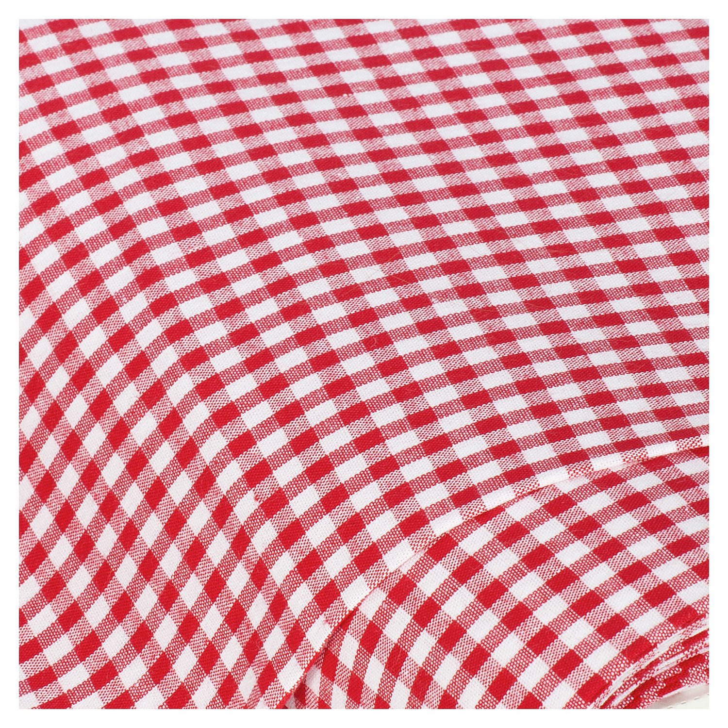 Buntgewebtes Vichykaro 5 x 5 mm, rot/weiß