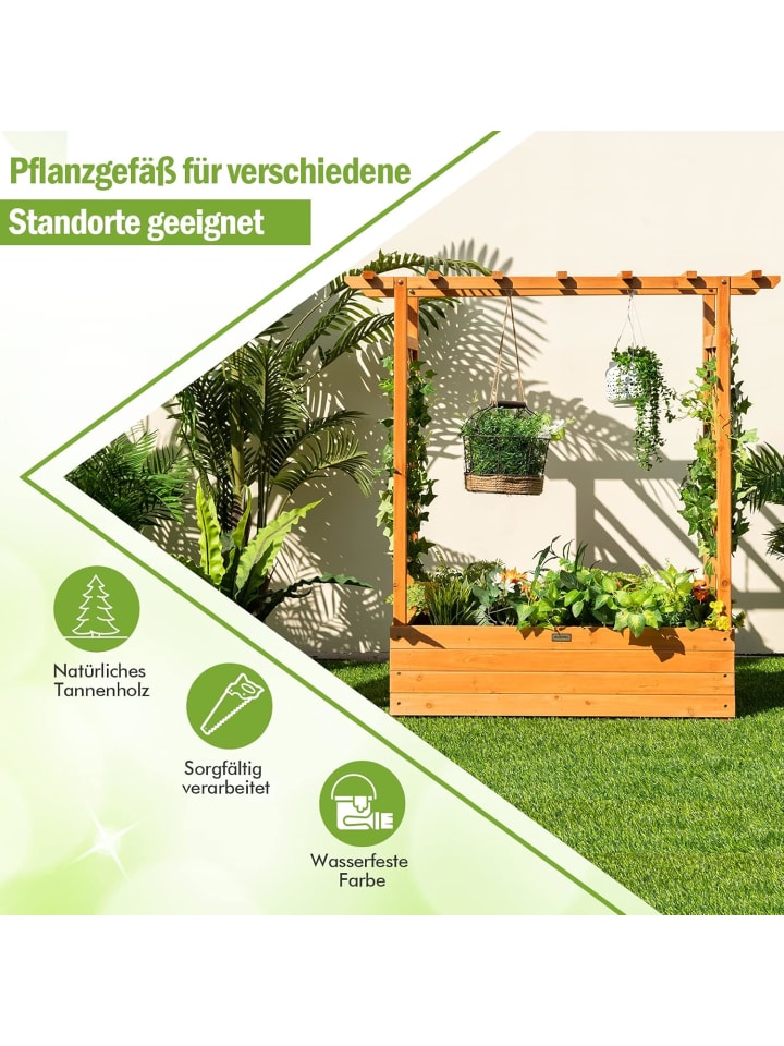 COSTWAY Blumenkasten-Pflanzleiter in Orange günstig kaufen onesize