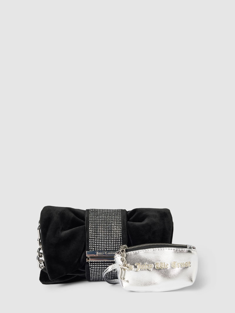 Handtasche mit Label-Detail Modell 'DAHLIA' in schwarz