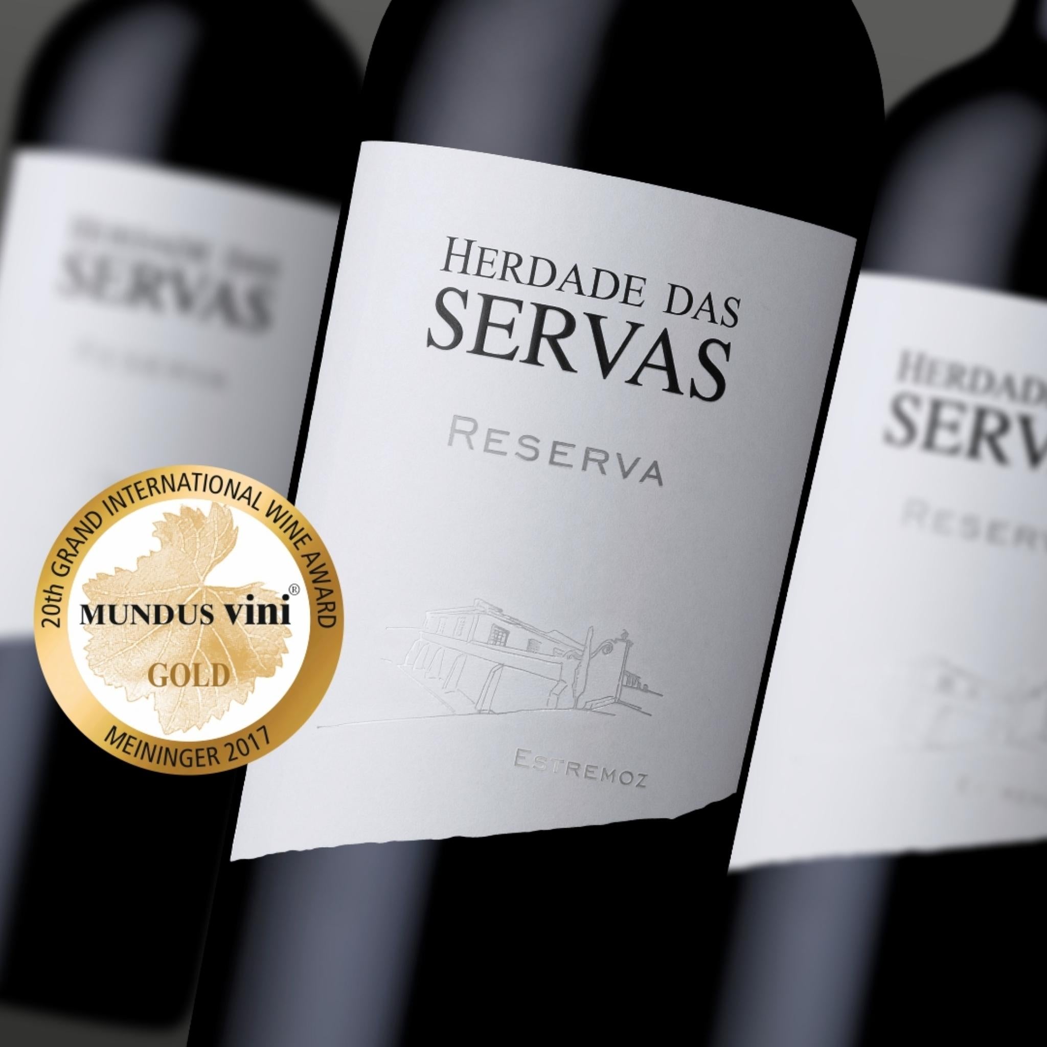 HERDADE DAS SERVAS RESERVA ROTWEIN 2017 (3er-Set mit Holzkiste)