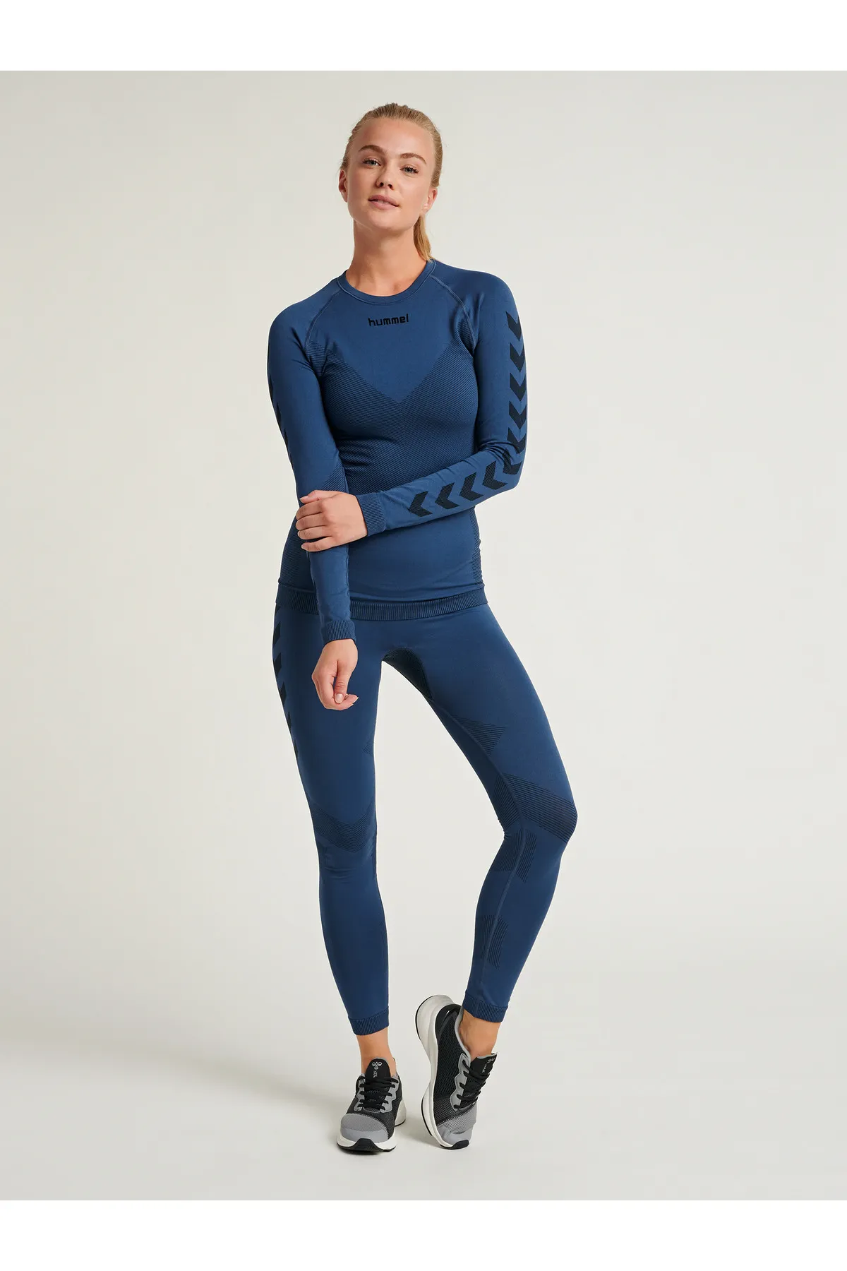 hummel  Sport-Leggings - Blau - Mittlerer Bund