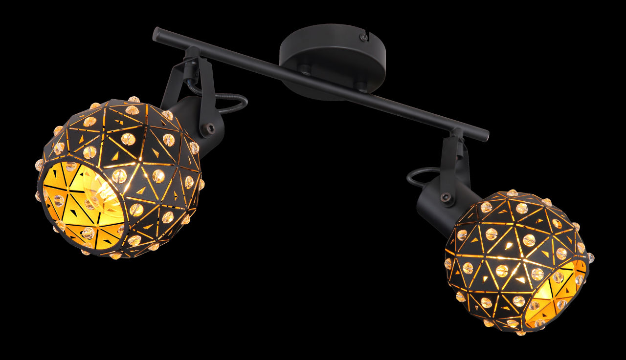 Globo Lighting - JODIE - Strahler Metall schwarz matt, 2x E27