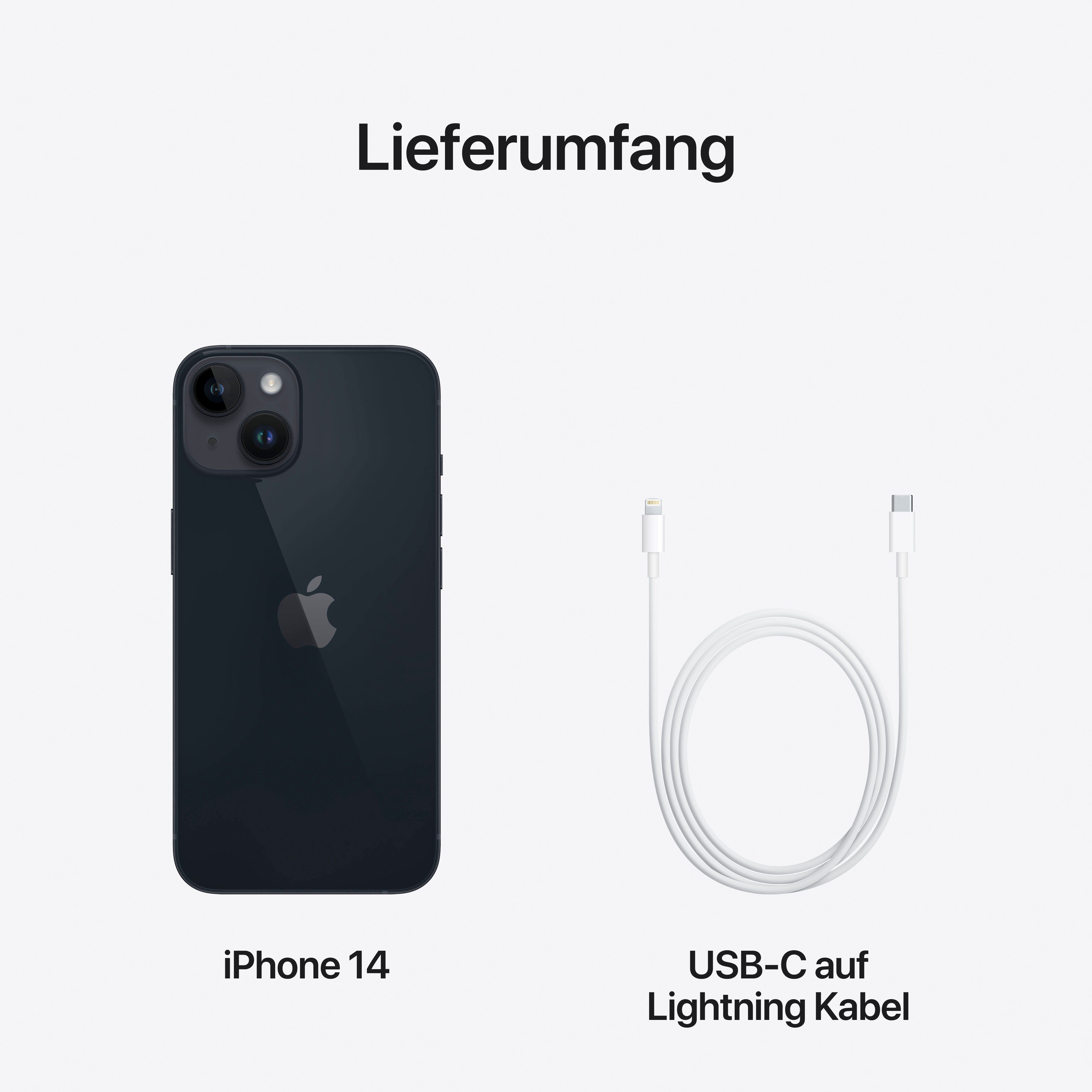 Apple iPhone 14 512GB Smartphone (15,4 cm/6,1 Zoll, 512 GB Speicherplatz, 12 MP Kamera)