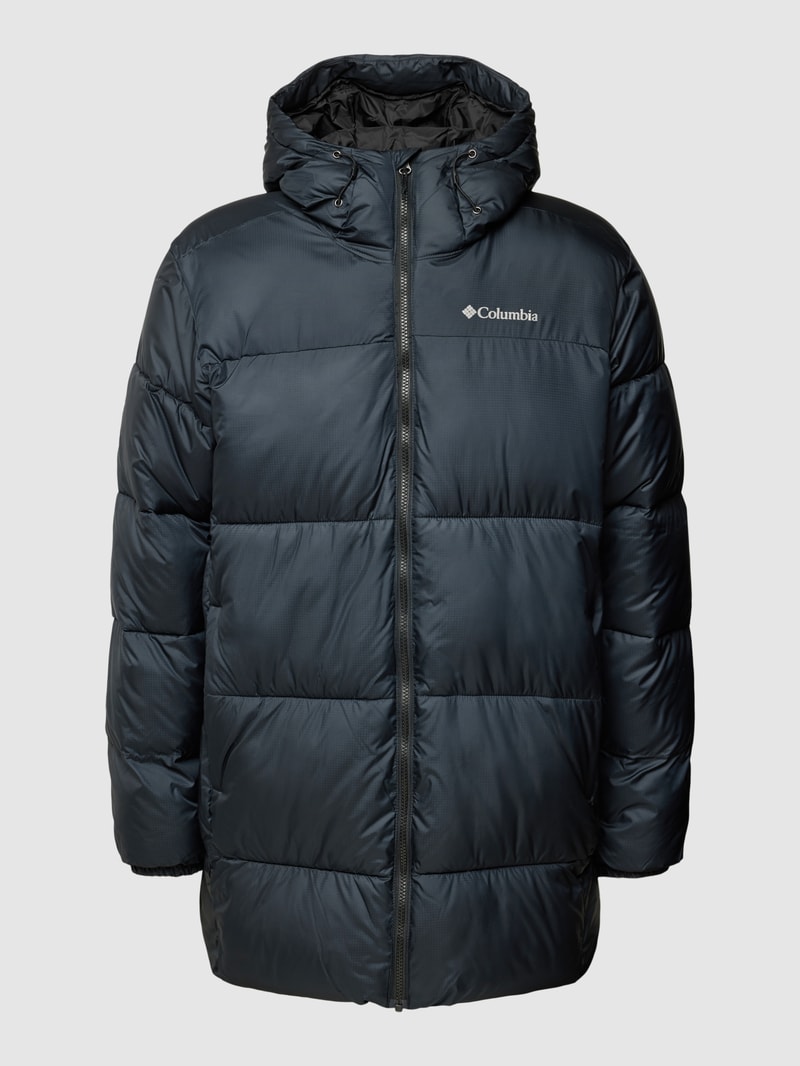 Steppjacke mit Kapuze in schwarz