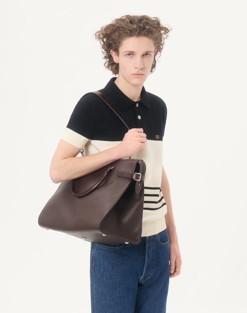 Valentino poloshirt i uld med V-logo
