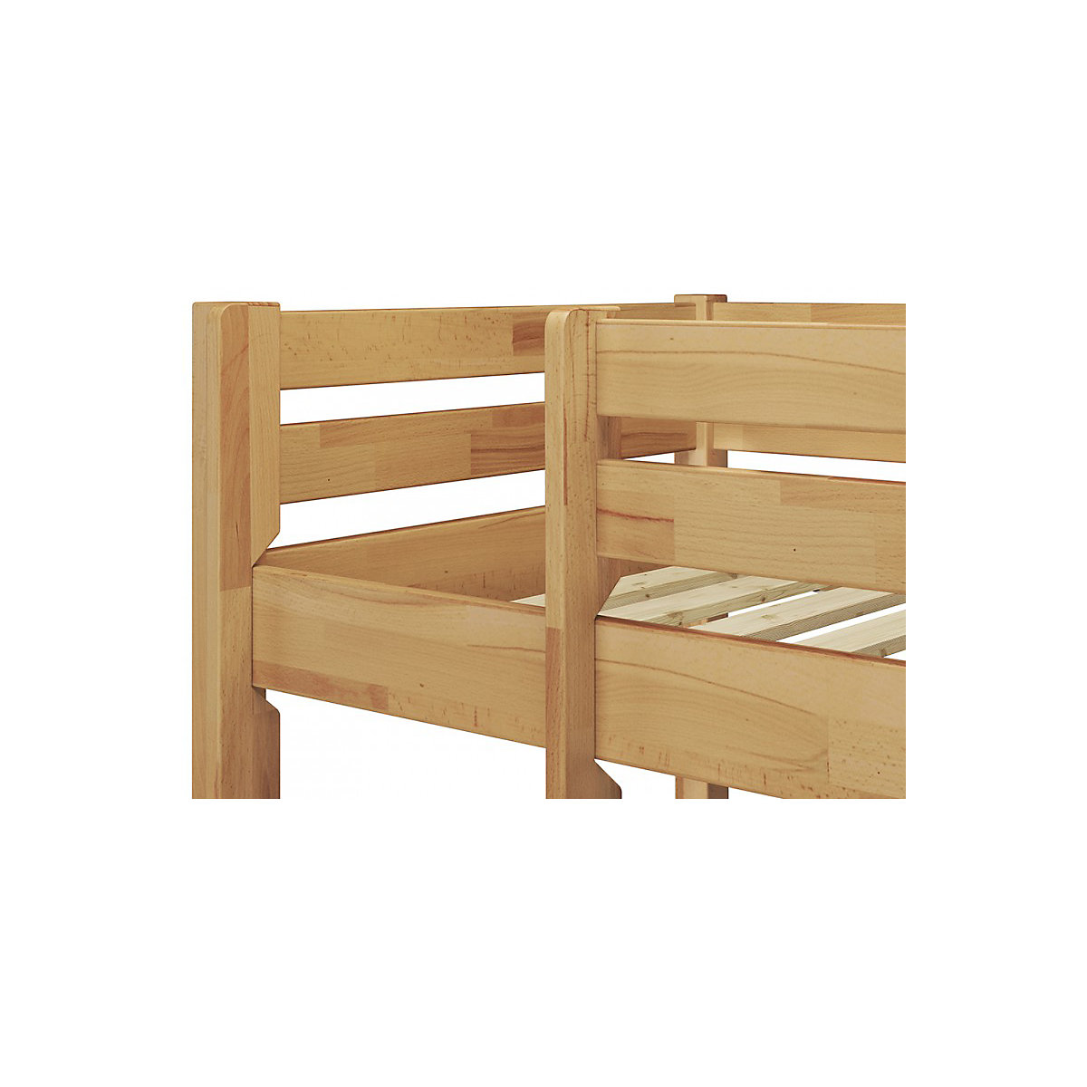 Etagenbett 90x200 Buche massiv mit Rollrosten