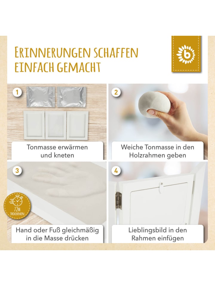Bieco Spielwaren Abdruckbild Gipsabdruck Komplettset in Weiß günstig kaufen onesize