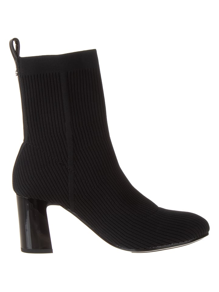 Tommy Hilfiger Shoes Leder-Stiefeletten in Schwarz günstig kaufen