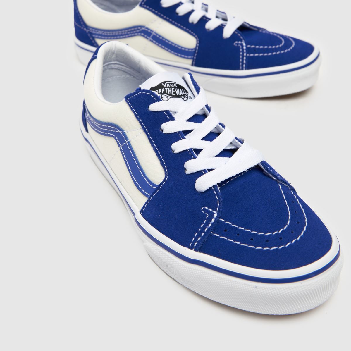 Vans fehér és kék sk8-low ifjúsági edzőcipő