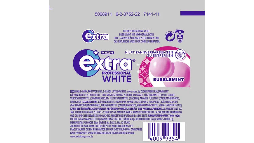 Wrigley´s Extra® Professional White Bubblemint