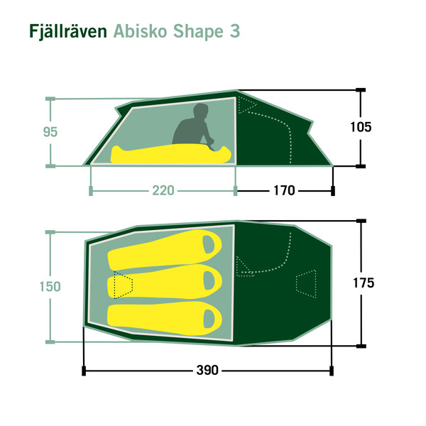 ABISKO SHAPE 3 - Tunnelzelt
