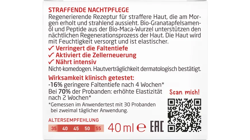Weleda GRANATAPFEL Straffende Nachtpflege Granatapfel & Maca-Peptide 40 ml