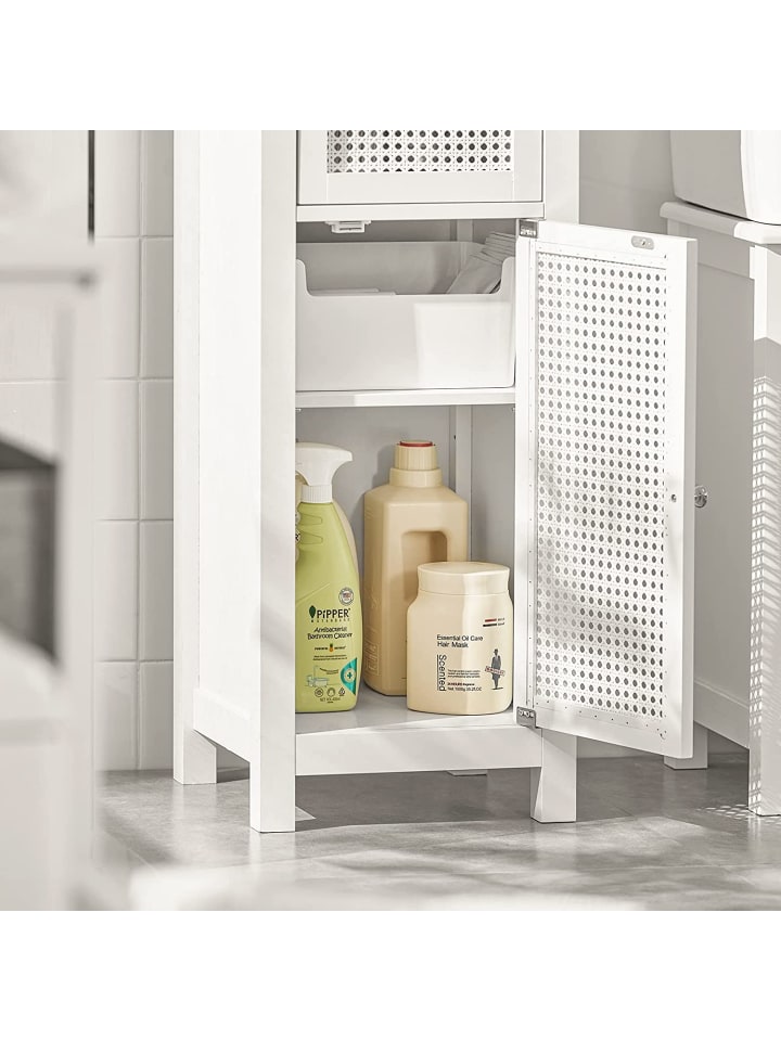 SoBuy Badezimmer-Hochschrank in Weiß - (B)35 x (H)161 x (T)32cm günstig kaufen onesize