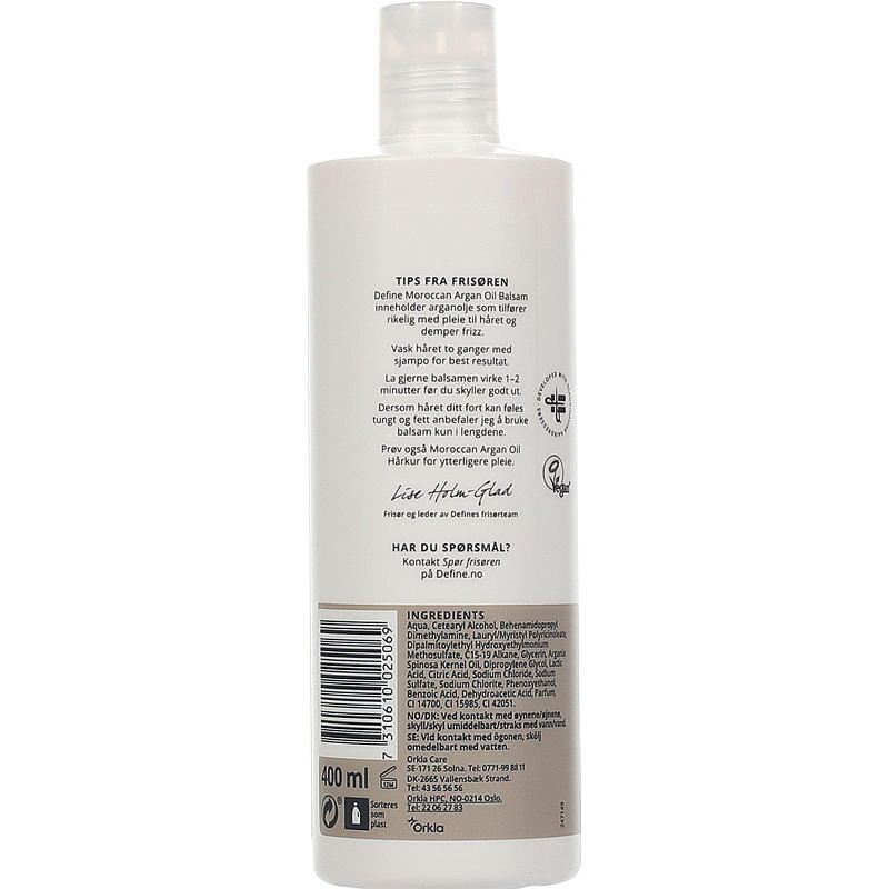Define Define balsam 400 ml Moroccan Argan Oil