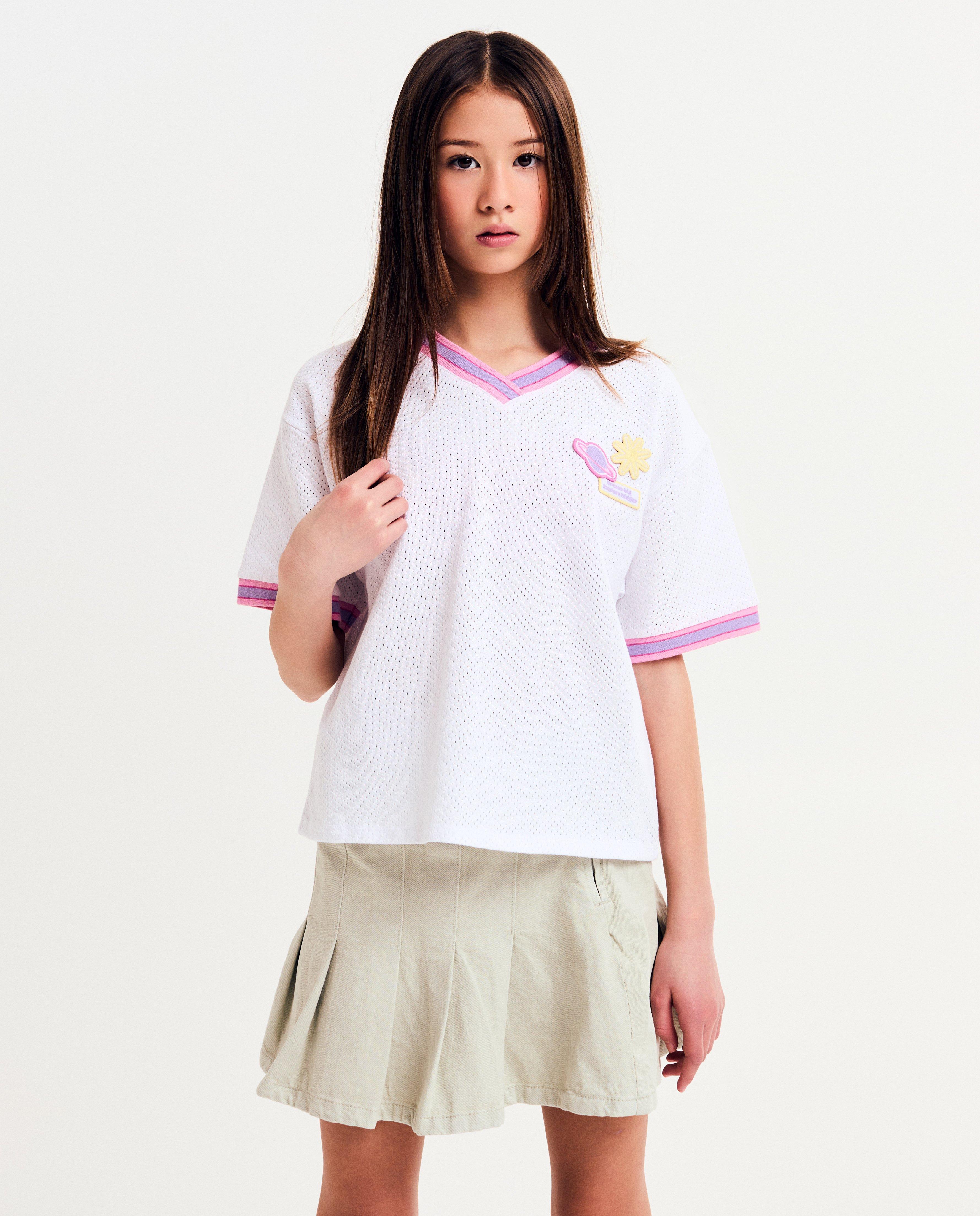 Tricou Waiko Mesh cu imprimeu alb
