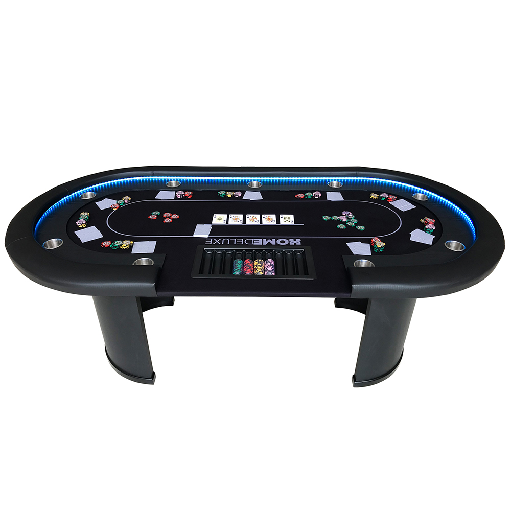 Home Deluxe LED Pokertisch FULL HOUSE