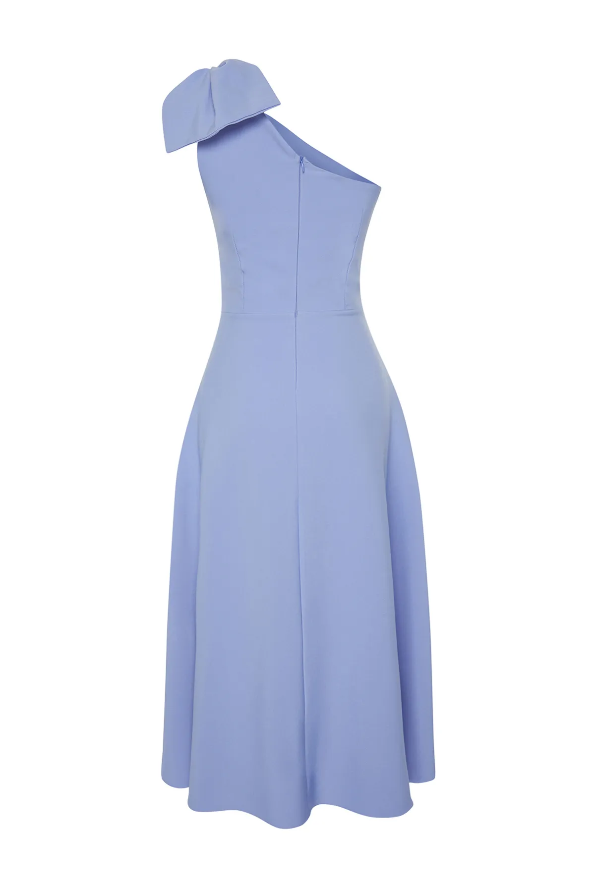 Trendyol Collection  Hellblaues, elegantes Abendkleid mit Schleife TPRSS24EL00105