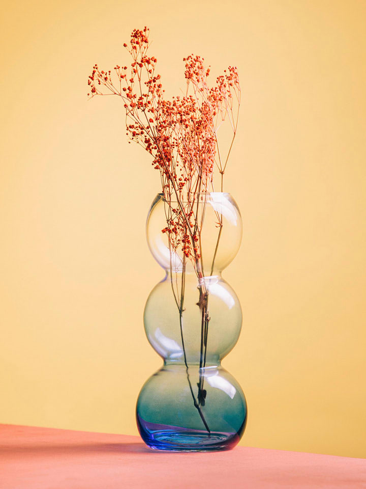 Homla Vase ''Vazia'' in Blau - (H)25 x Ø 8 cm günstig kaufen onesize