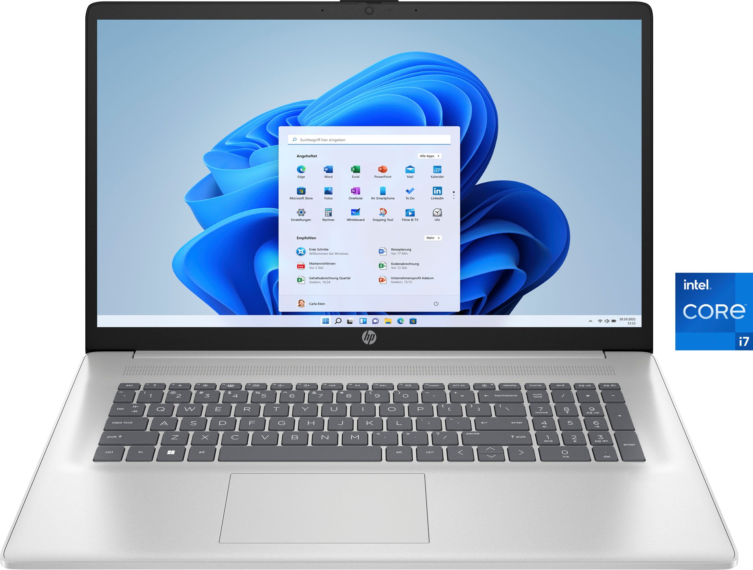 HP 17-cn3077ng Notebook (43,9 cm/17,3 Zoll, Intel Core i7 1355U, GeForce MX550, 512 GB SSD)