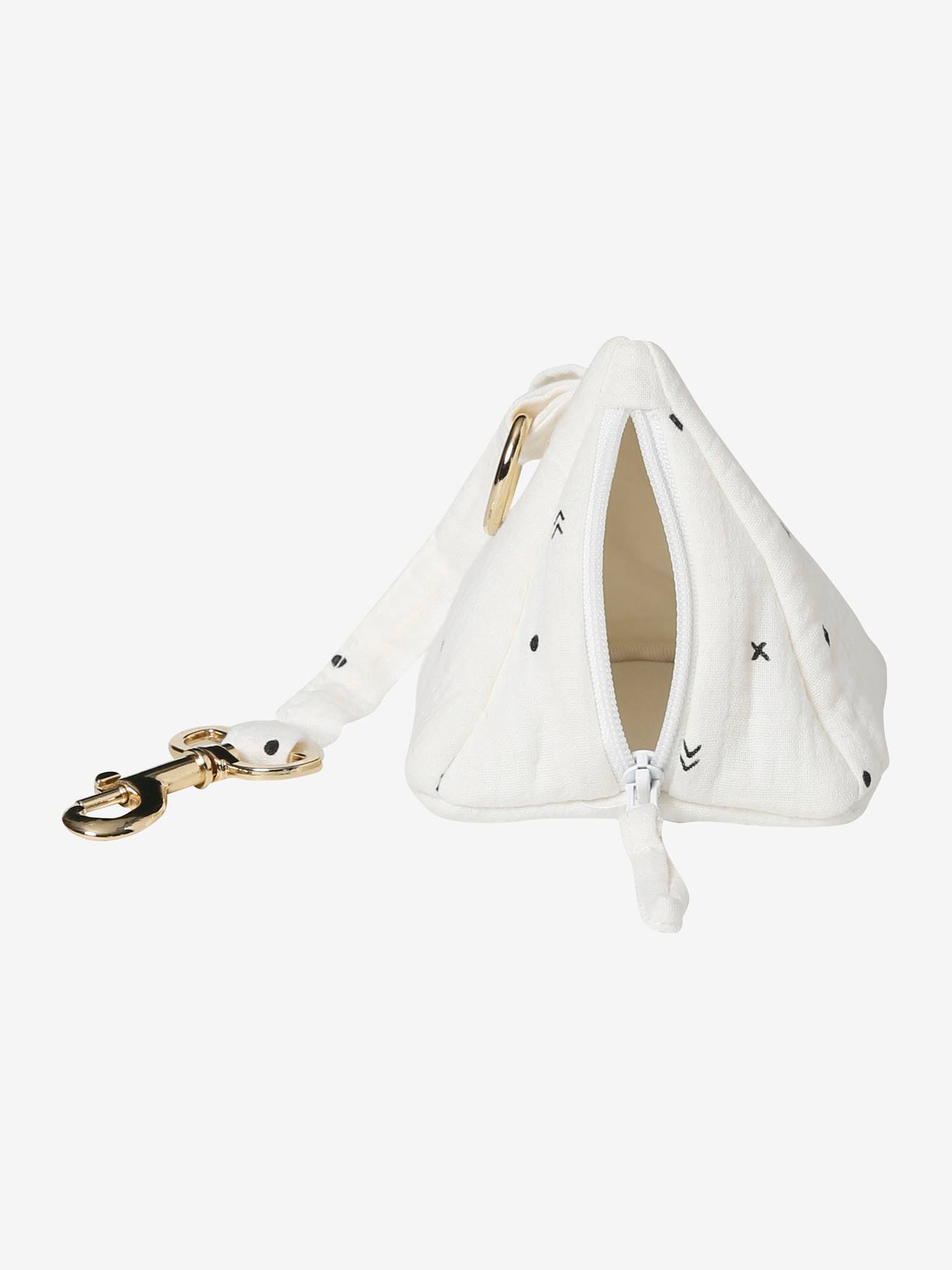 Vertbaudet Baby Schnullertasche aus Musselin - weiß pfeilsymbole