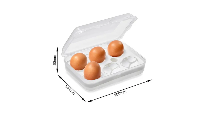 rotho Transportbox für 6 Eier FUN Transparent/ Weiss