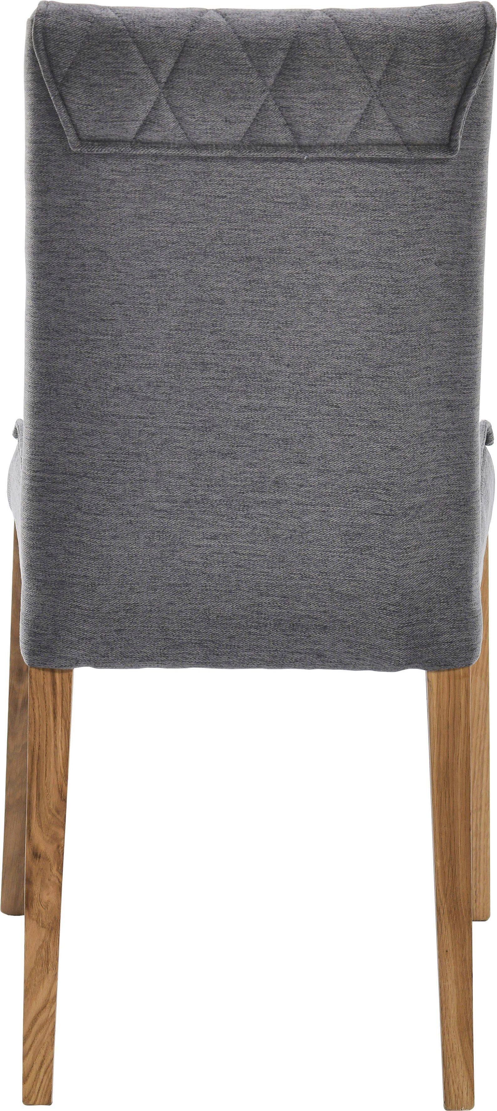 Home affaire 4-Fußstuhl Hunsrück (Set, 2 St), im 2er Set, aus massiver Eiche natur