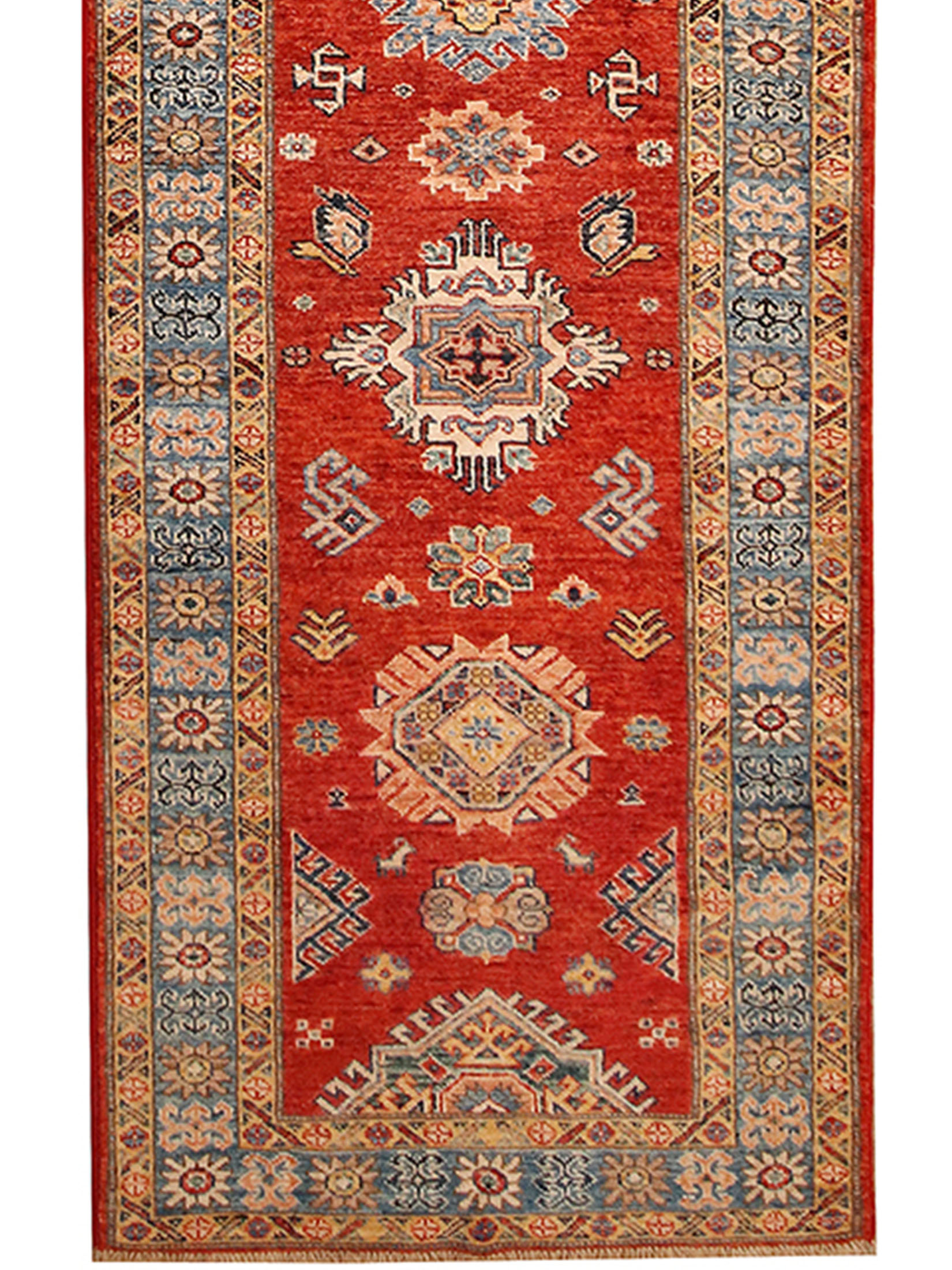 Kazak Ghazni ca. 260 x 79 cm, Unikat / Einzelstück
